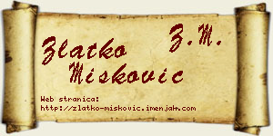 Zlatko Mišković vizit kartica